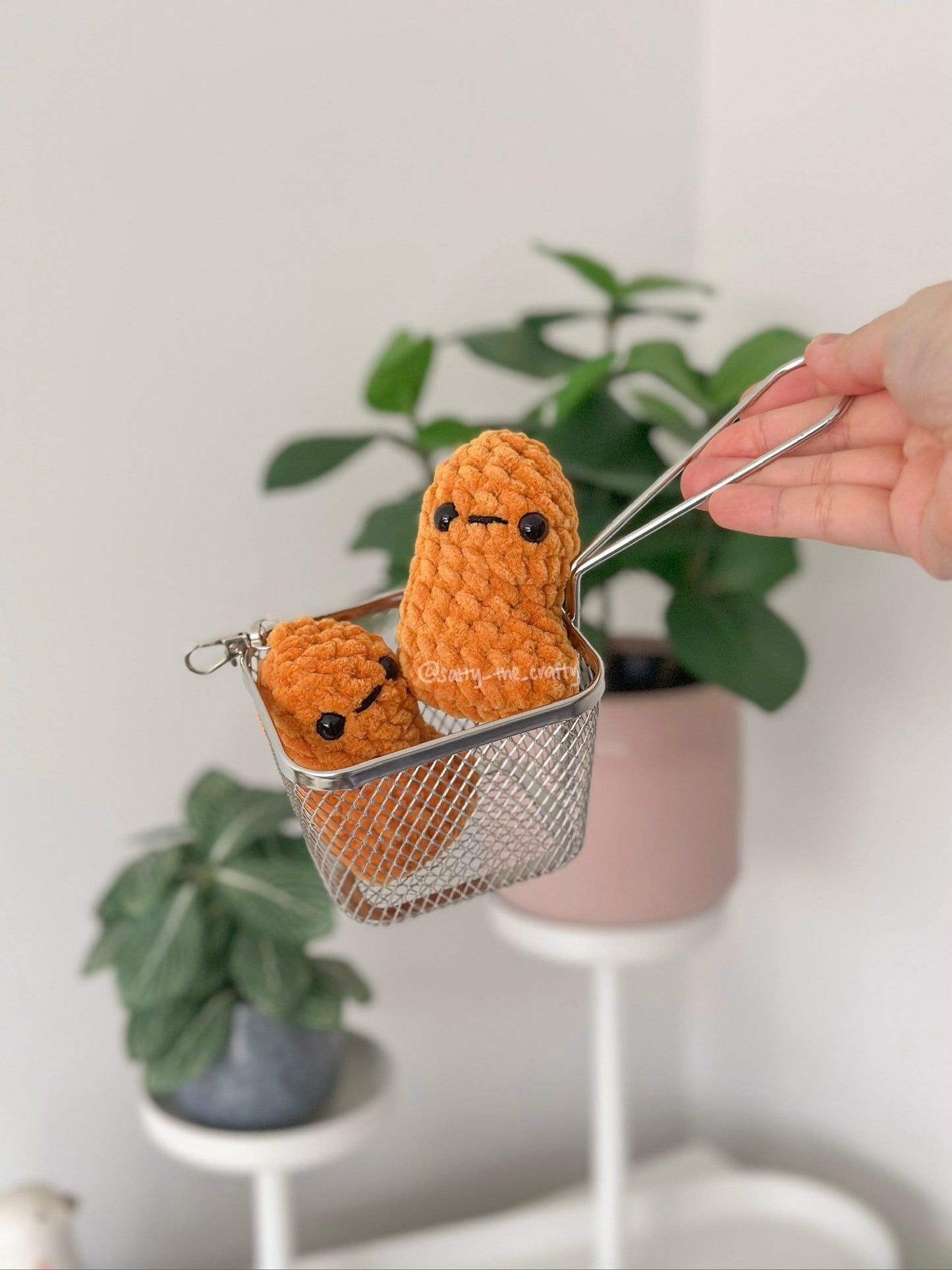 chicken nugget keychain
