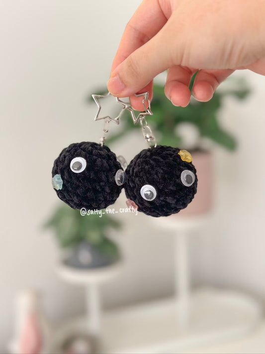 soot sprite keychain (susuwatari)